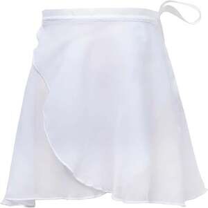 Daydance Women Ballet Skirts Adult Sheer Chiffon XL White